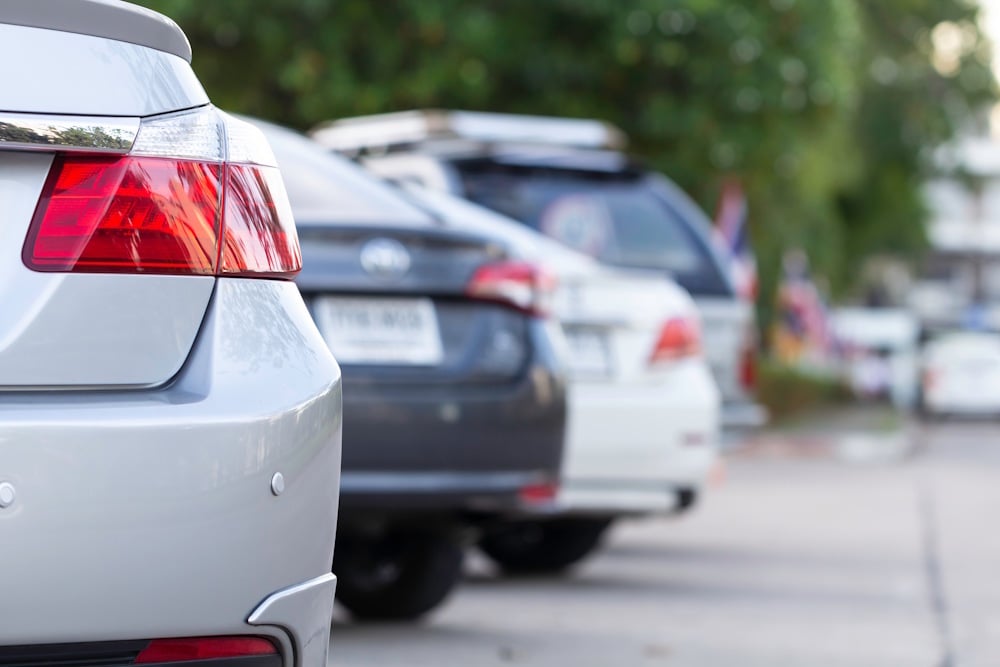 Cars parked in a parking lot